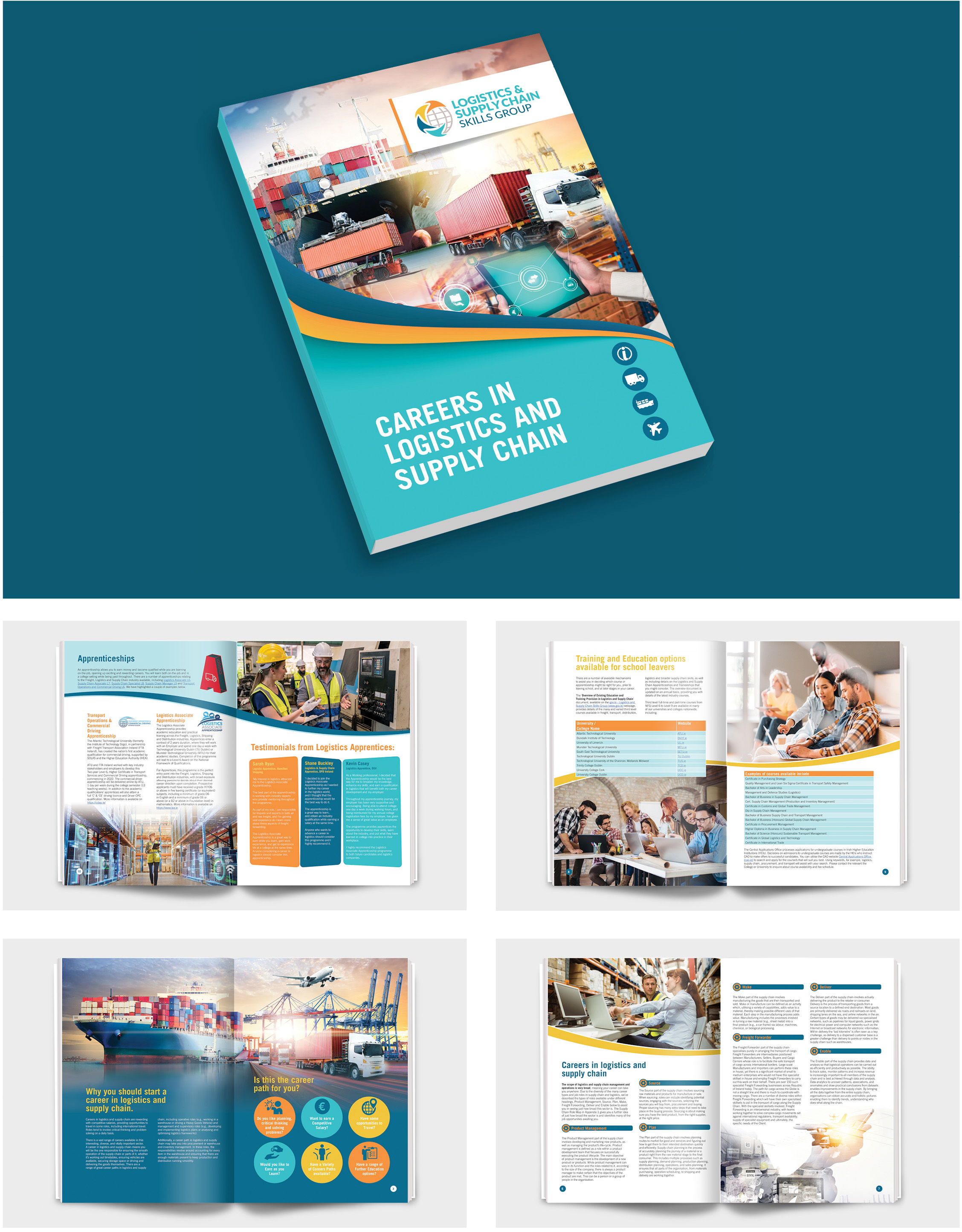 a modern bright brochure for the LSCSG